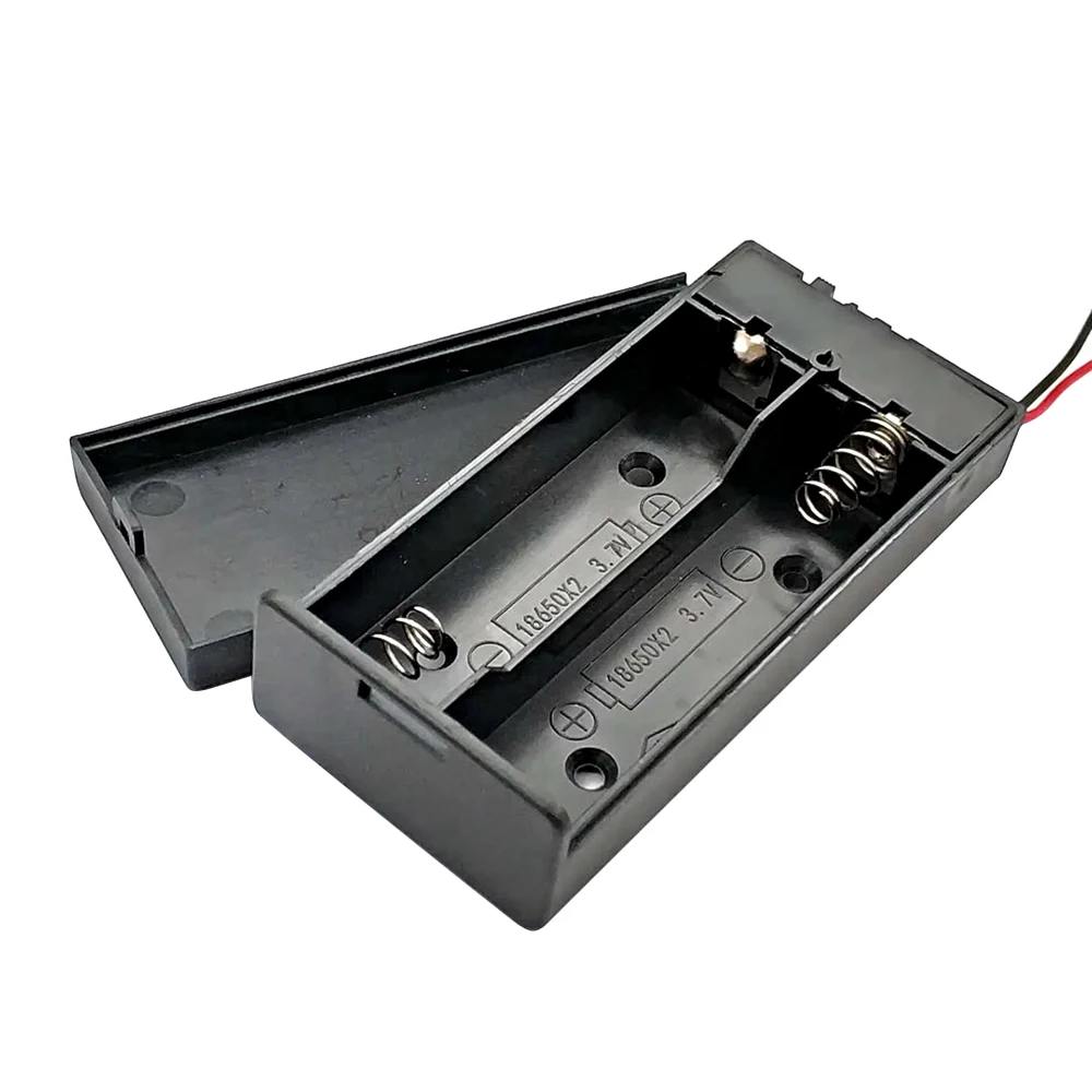 18650 Battery Case 3.7V 18650 Battery Box 2x18650 Batteries Holder 2 Slots Container with ON/OFF Switch Output Voltage 7.4V