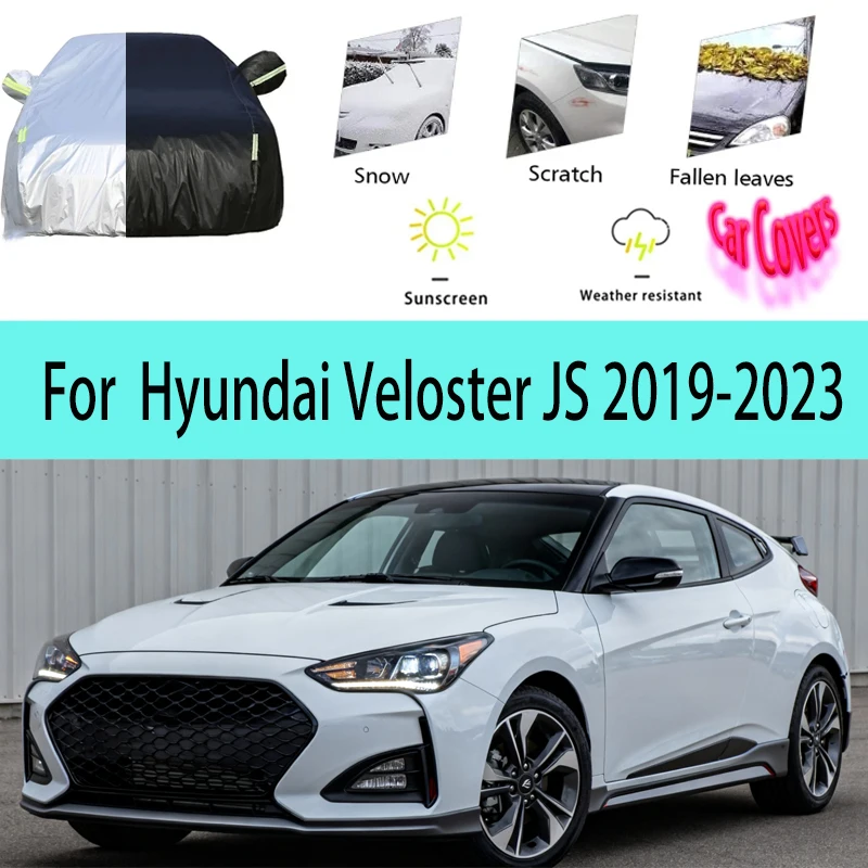 

For Hyundai Veloster JS 2019-2023 2020 Full Car Covers Outdoor Sun Anti UV Rain Snow Dust Protection Oxford Cloth Accessories