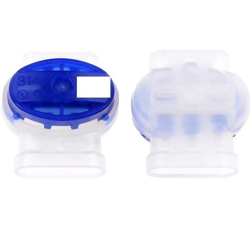 100PCS/LOT US Scotchlok 314 Self-Stripping Moisture Resistant, Electrical Pigtail Connectors fit 22-24AWG wires