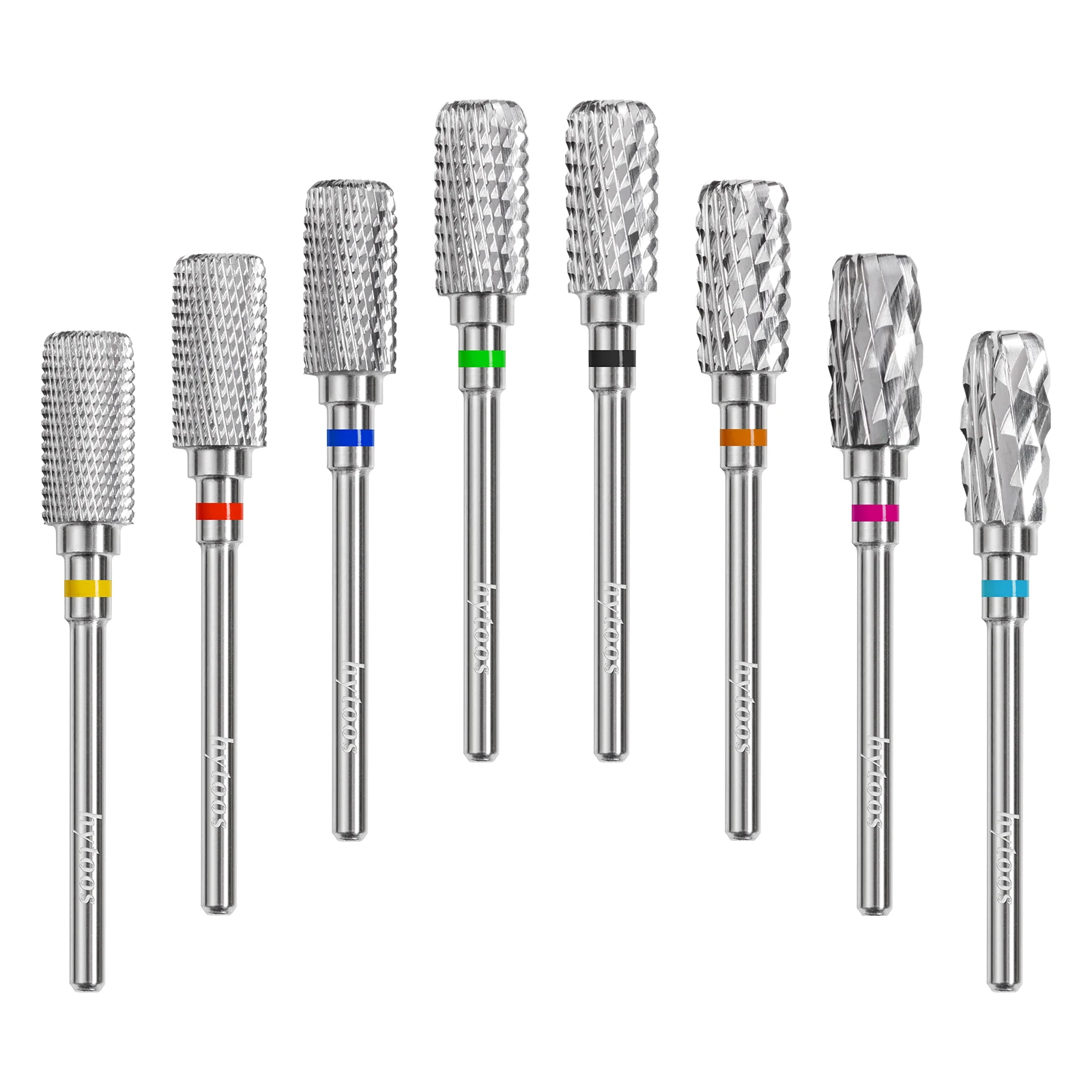 HYTOOS 13mm Barrel Hartmetall Nagel Bohrer Bits Staub Proof Nagel Bit 3/32 Rechtshänder Elektrische Maniküre Efile entfernen Acryl Gel Werkzeug – Detail 1