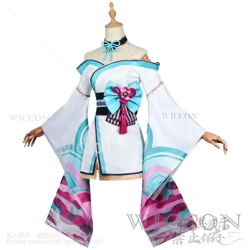 Gioco Anime LOL Cosplay Ahri Il volpe a nove code Spirito Fiore Costume Sexy Lolita Furry Copricapo Parrucca Vestito di Halloween Personalizzato