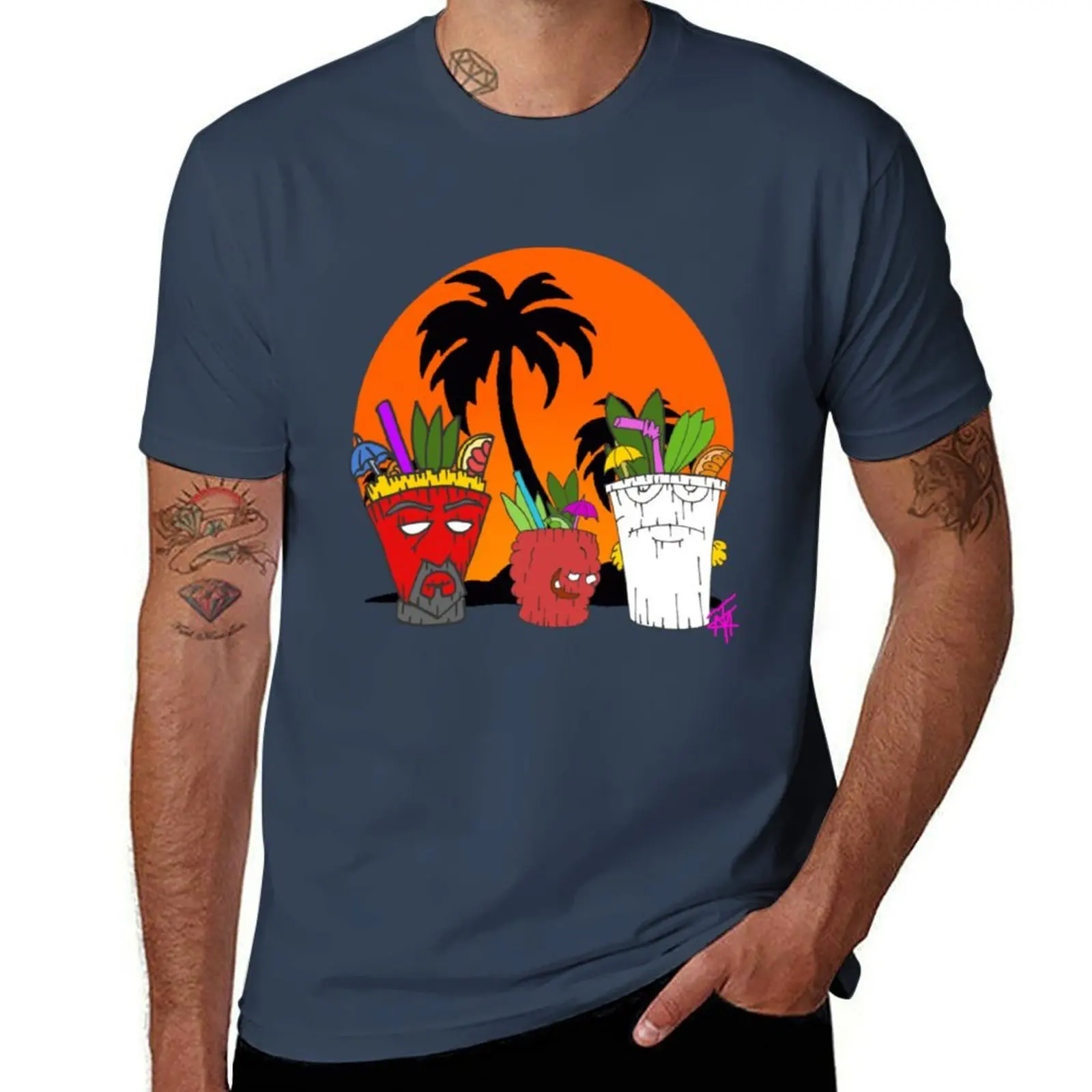 

Aqua teen hunger force tiki10 T-Shirt Casual Loose Daily Wear T-Shirt