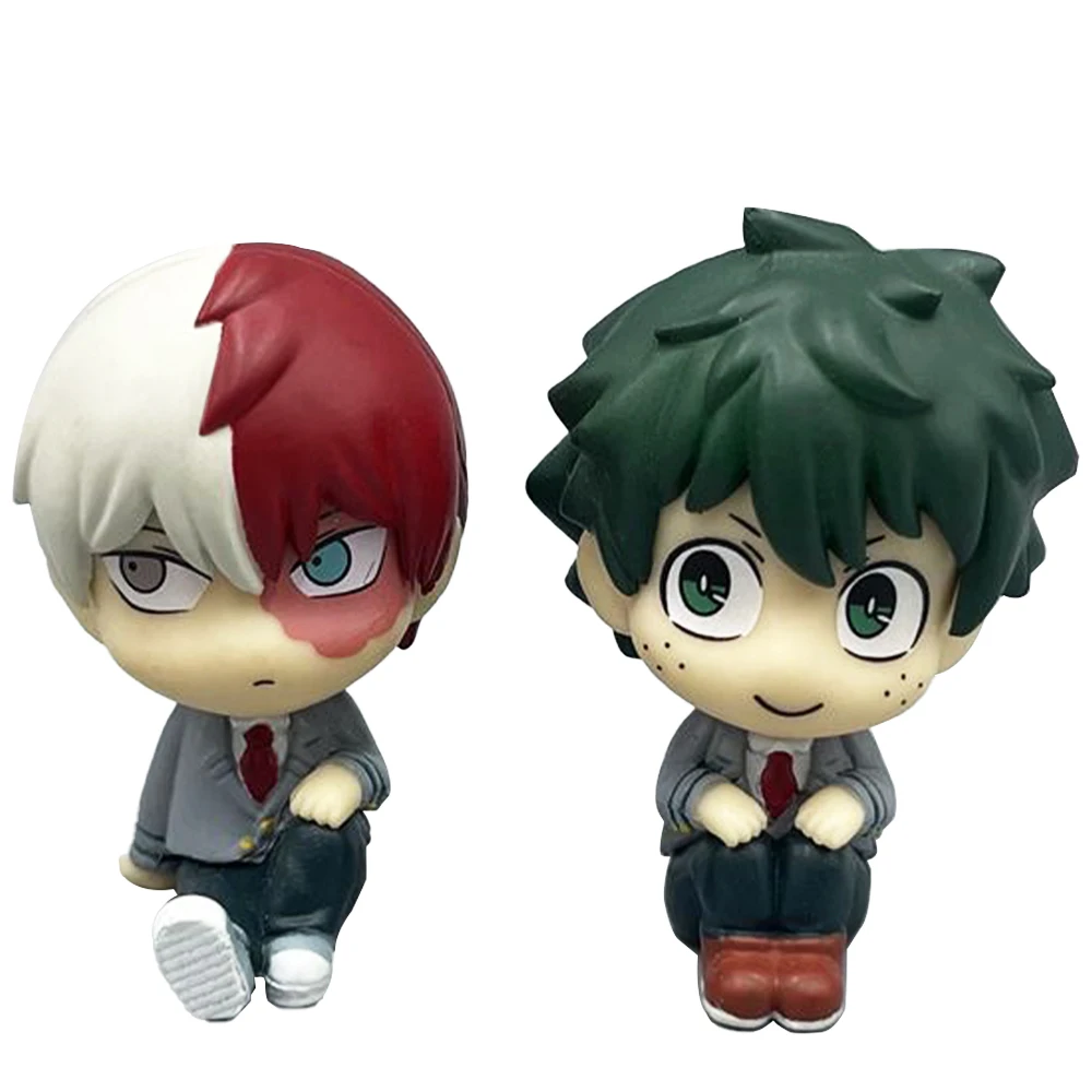 MHA 애니메이션 피규어 todorki Shouto Uraraka Ochako 미니 액션 피규어 Q 버전 인형 PVC 모델 장난감 컬렉션 동상 어린이 선물
