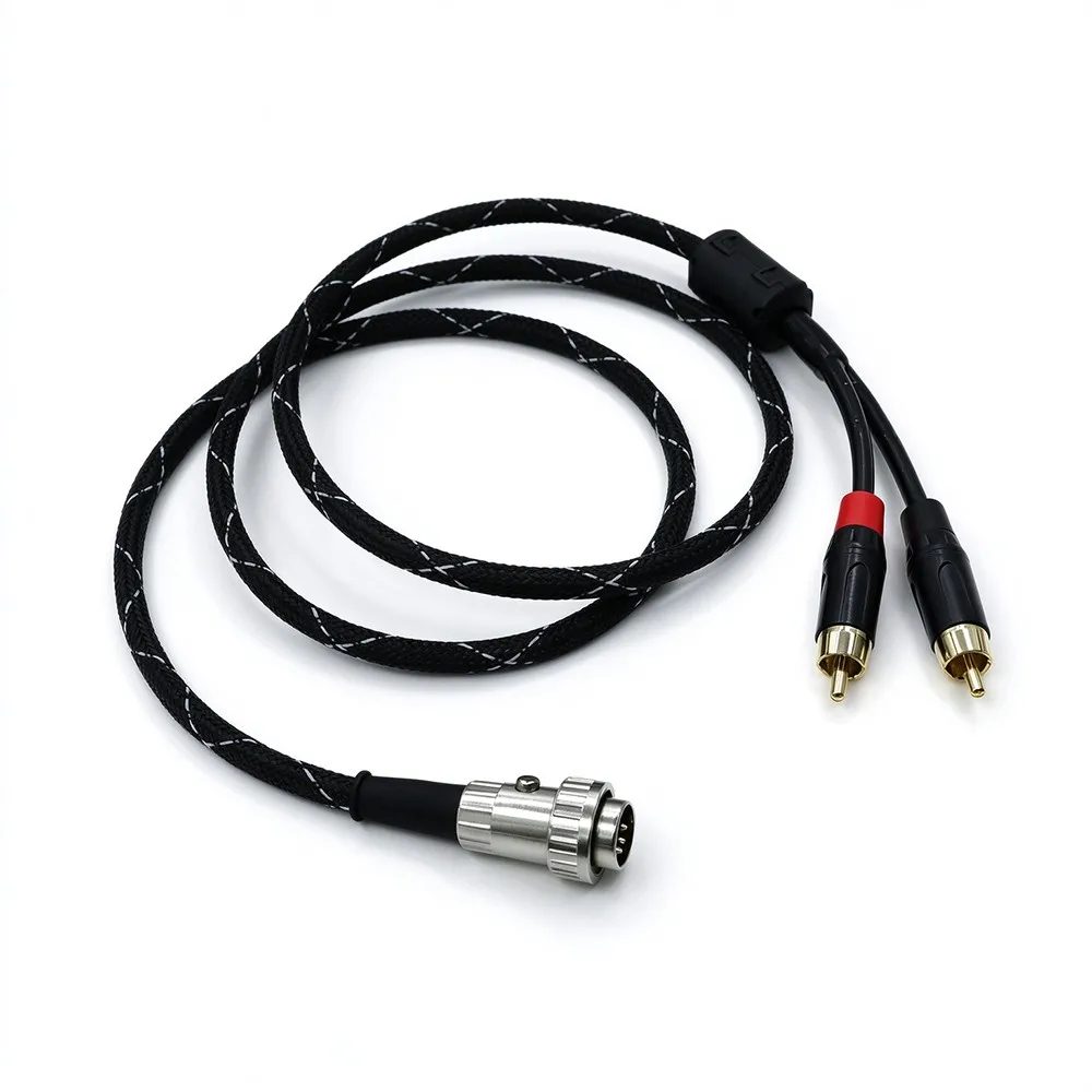 5Pin 180° DIN Twist Lock Input Pin to 2x RCA Phono male Cable