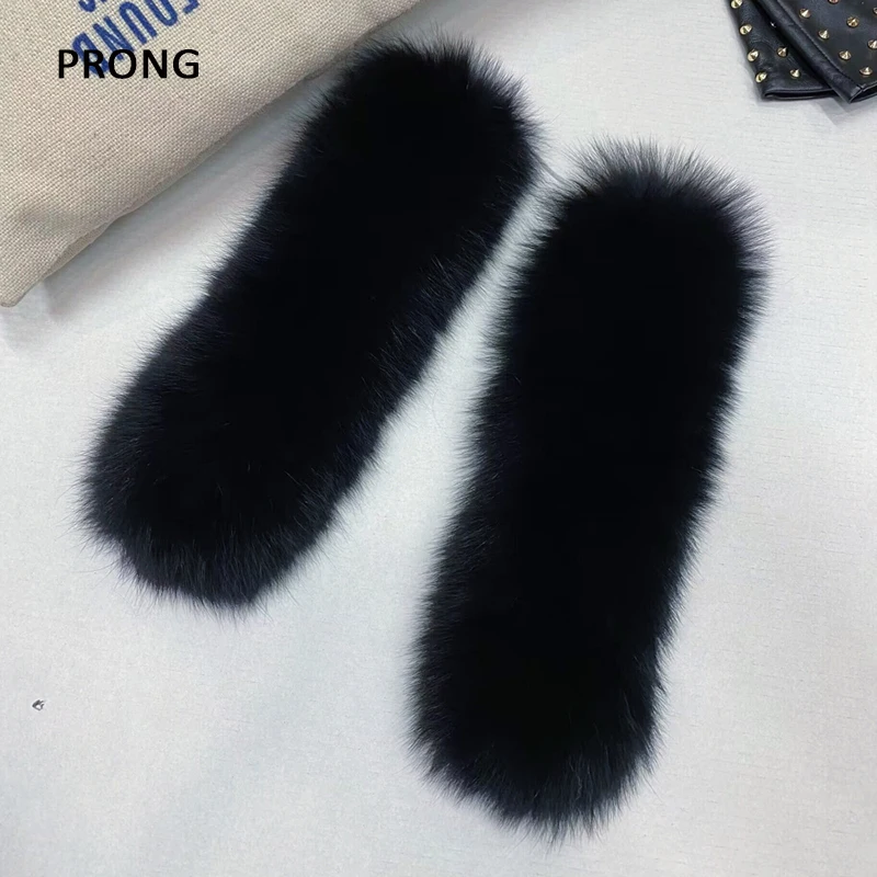Punhos De Pulso De Pele De Raposa Natural para Mulheres, Aquecedor De Braço, Casaco, Pulseira De Pele De Manga, Pulseira De Pele Real, Anel Snap Da