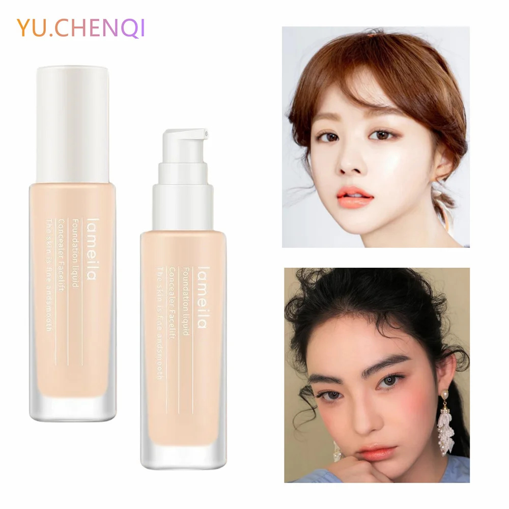 

30ml Hydrating Clear Liquid Face Foundation Moisturizing Long-lasting Concealer Oil Control Whitening Women Makeup Beauty Tool