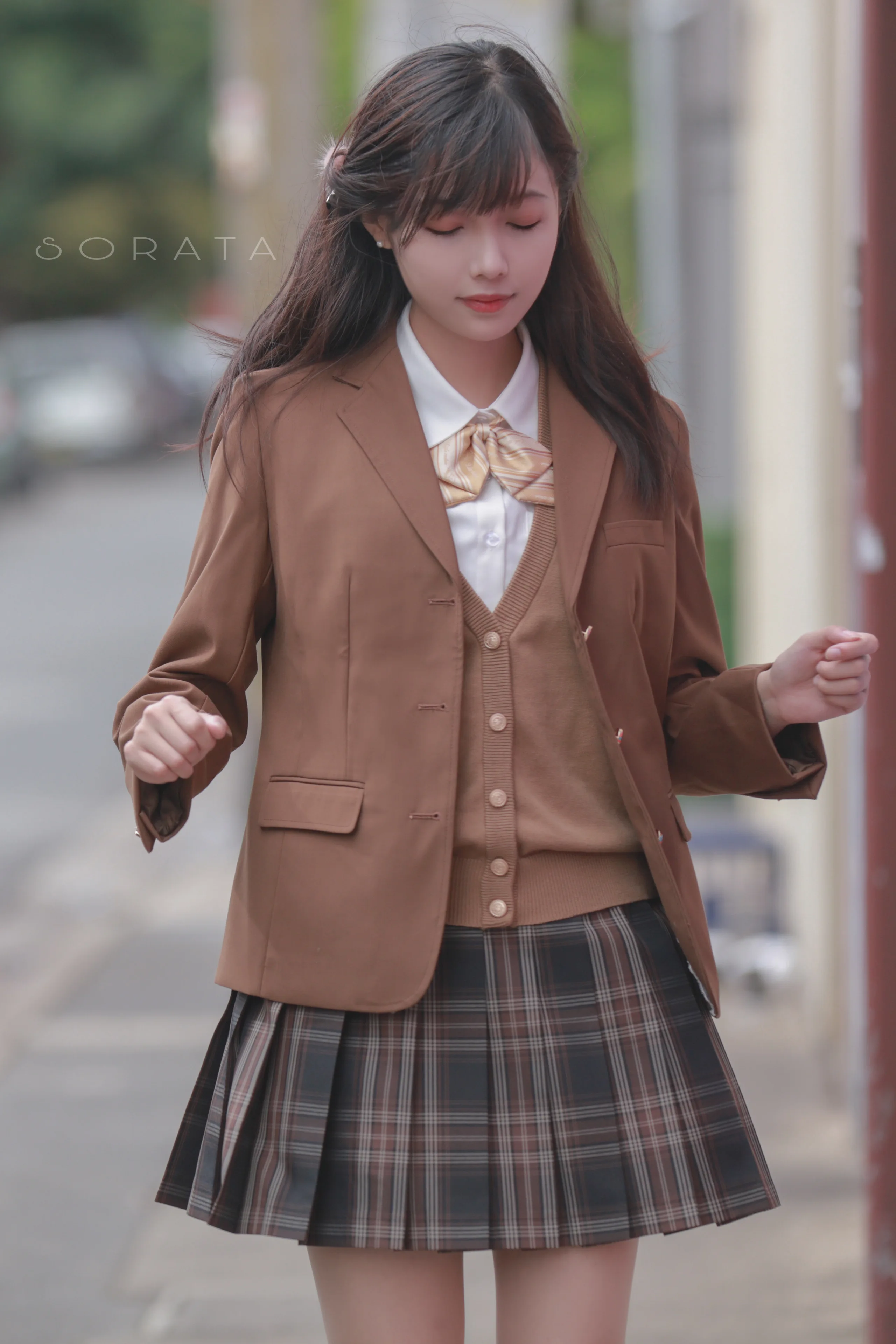 Spring New JK Suit Coat Women Girl Brown Blazer Suit Jacket Autumn Top Student College Style Anime Cosplay Costume Cardigan