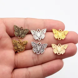 WYSIWYG 10pcs 20x16mm 6 Colors Trendy Pendant Butterfly Connector Charms For Jewelry Making DIY Jewelry Findings