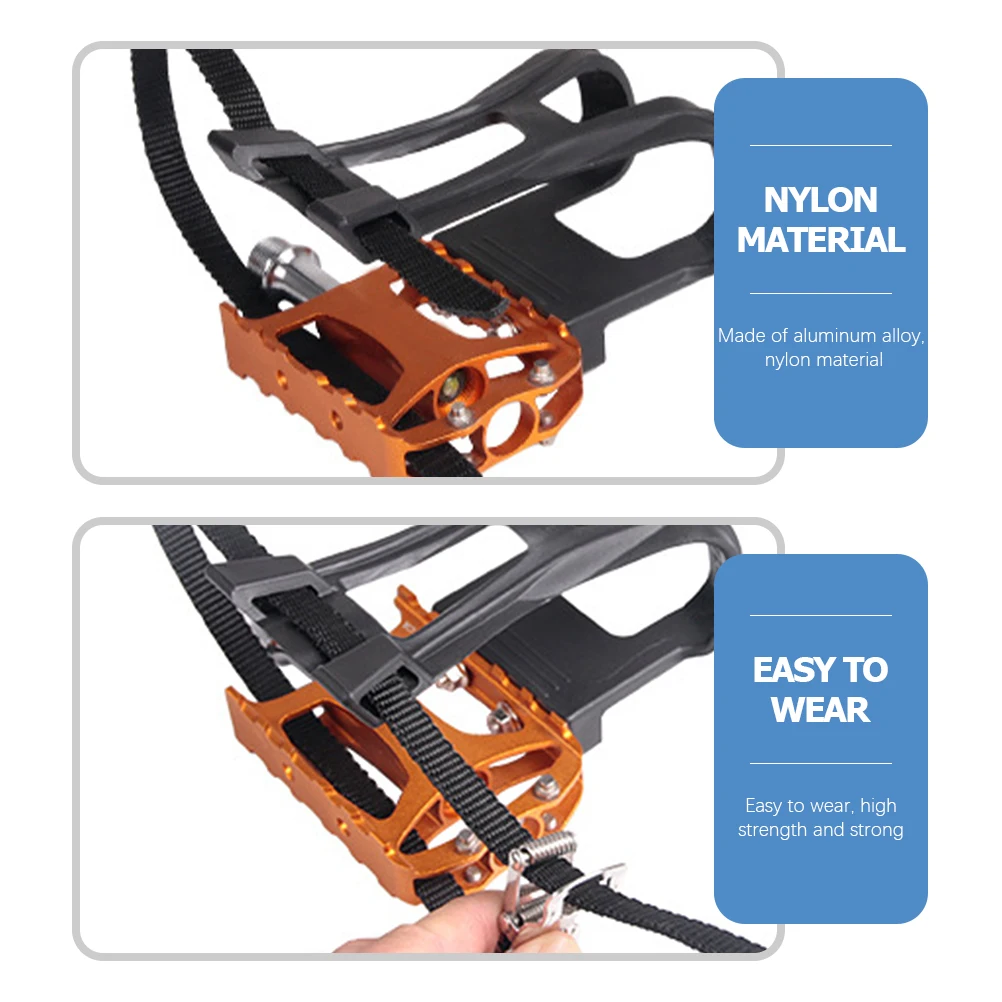 

4pcs Adjustable Cycling Pedal Straps Wider Thicker Exercise Bike Pedal Belts Replacement Anti-Slip Footrest Universal Bike