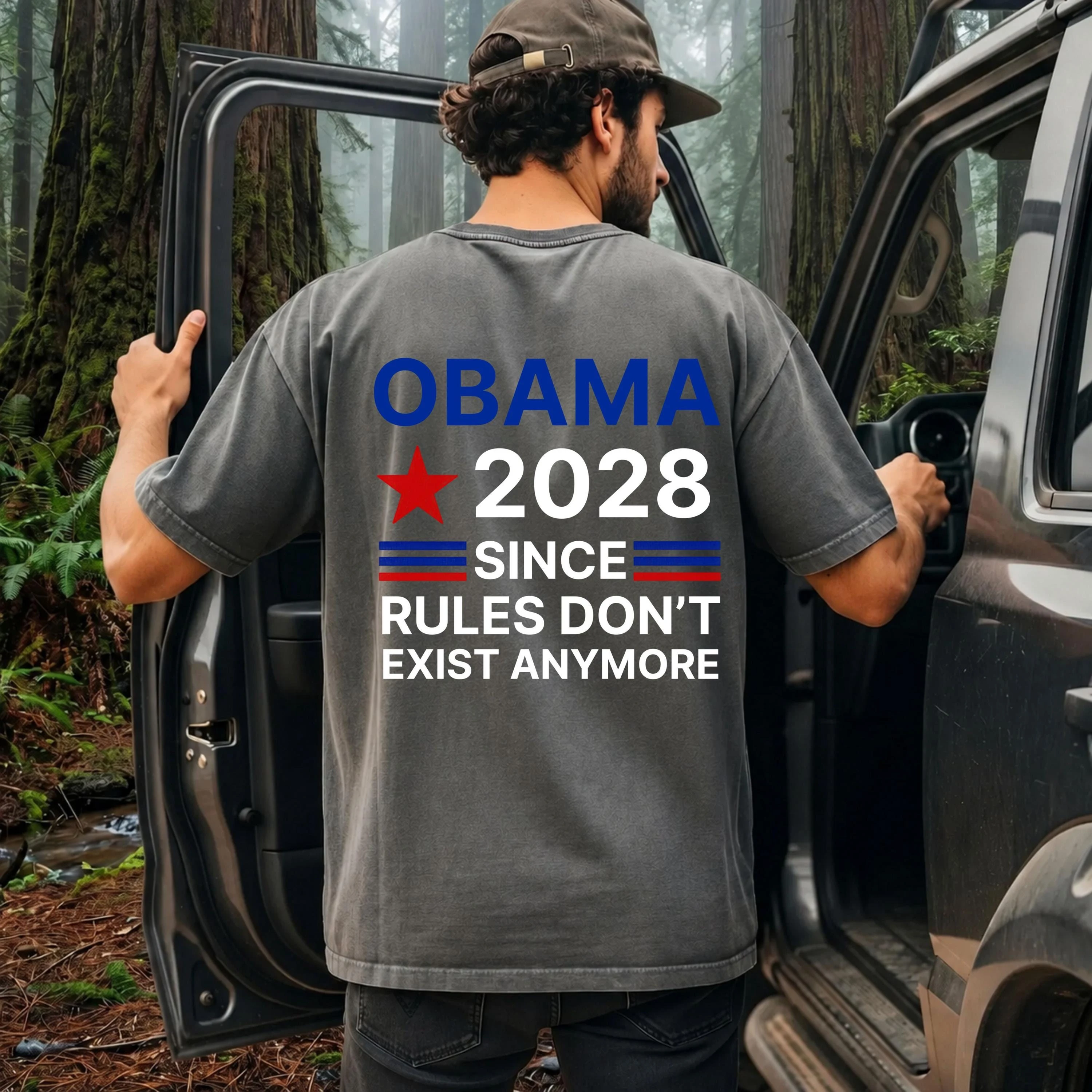 Obama 2028 Since Rules Dont Exist Anymore Political T Shirt S-4XL