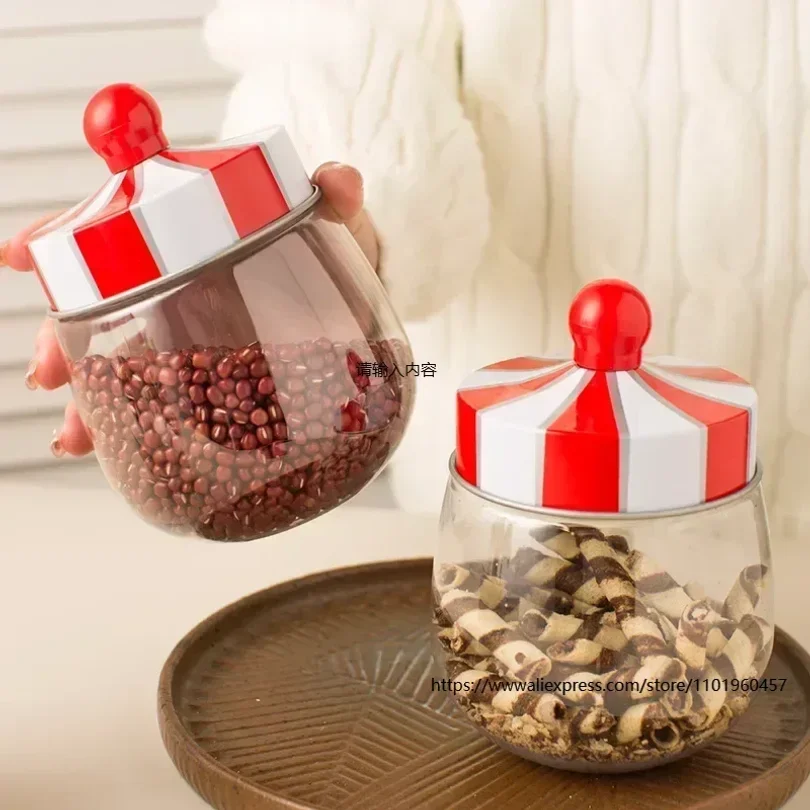 

Home Kitchen Plastic Transparent Airtight Jar Cuisine Coffee Bean Candy Organiseurs De Rangement Storage Container Cookie Box