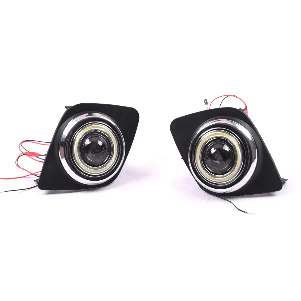 

Car LED COB Angel Eyes DRL Yellow Signal Light H11 Fog Lights for Toyota RAV4 RAV-4 2009-2011(White Angel Eye)