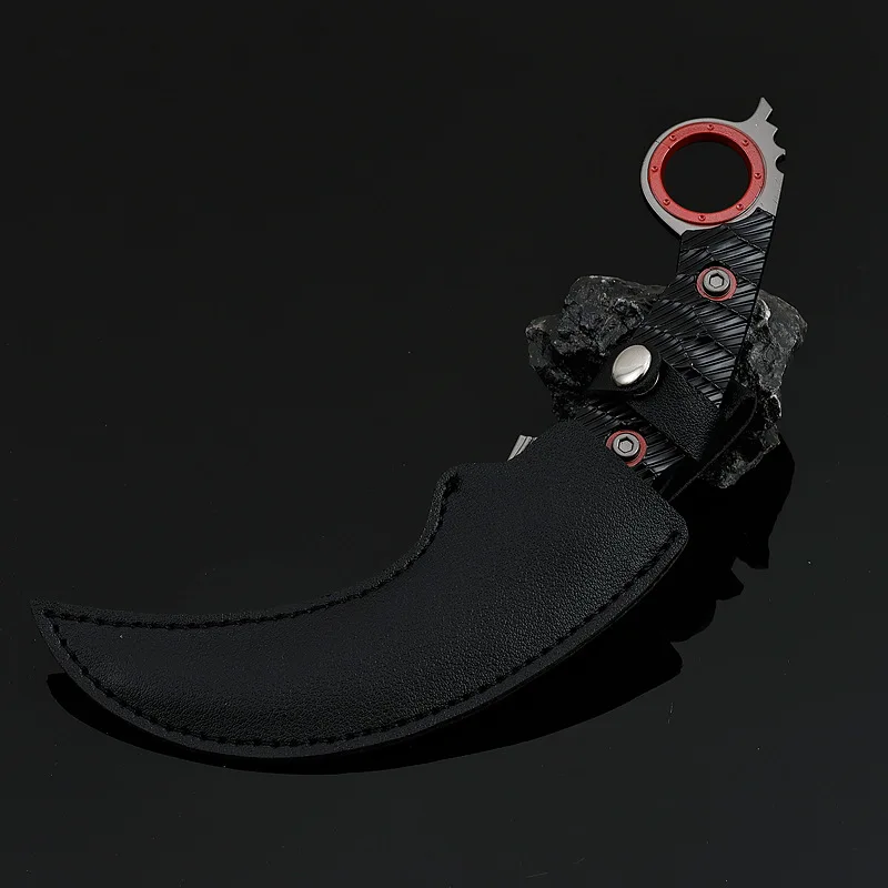 18cm Last Quarter Claw Knife Metal Model with Holster Game Arena Breakout: Infinite Karambit Militery Knives Safety Toys Boys