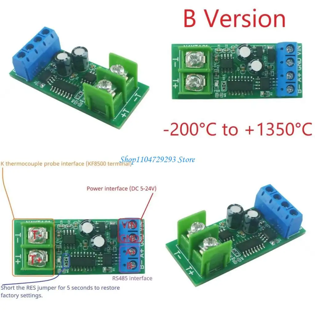 Y2GD Innovative RS485 K Type Thermocouple Data Collection Board with High Accuracy and Resolution
