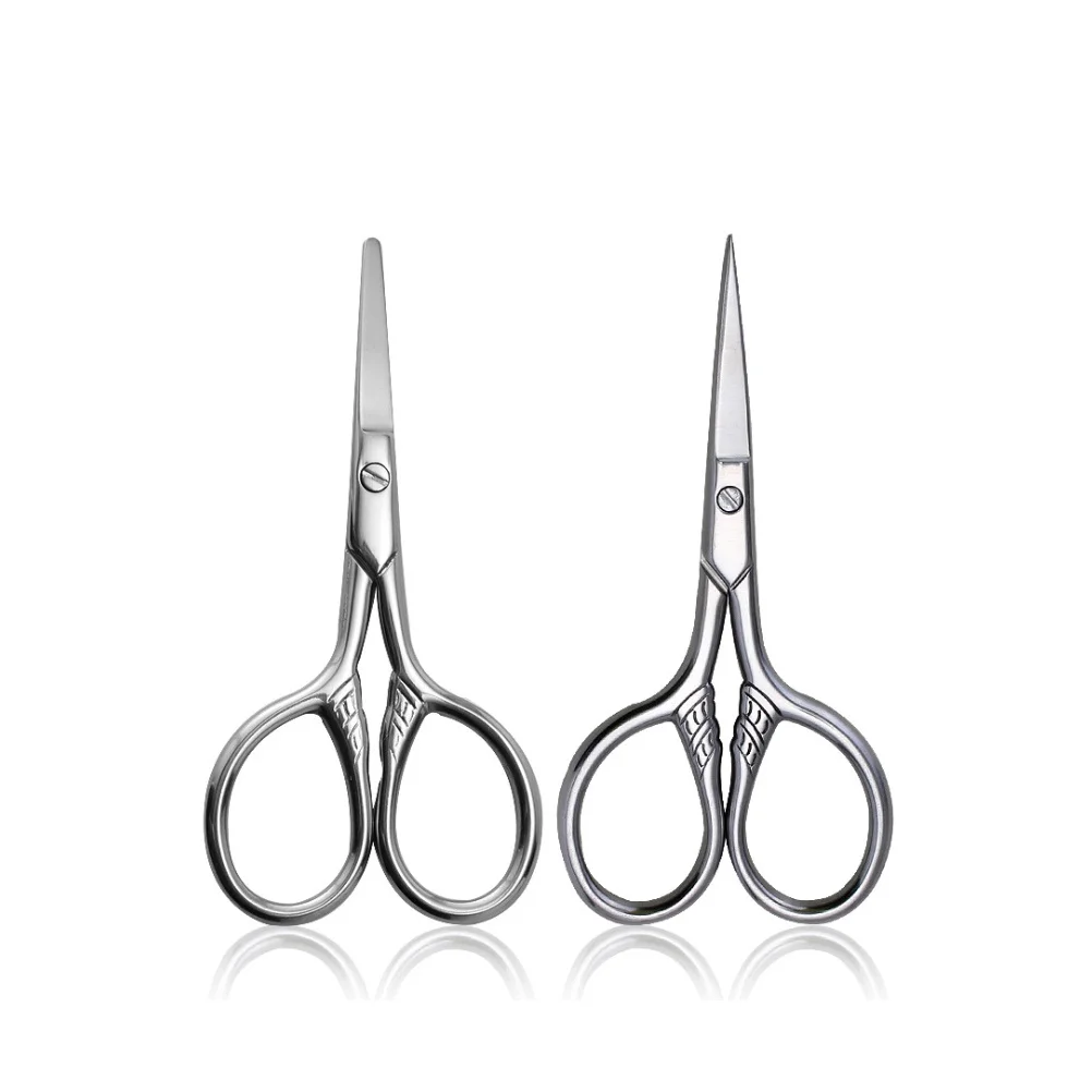 مجموعة واحدة من مقصات اللحية الاحترافية المصنوعة من الفولاذ المقاوم للصدأ بحواف القطع الدقيقة وتصميم مضاد للصدأ وقبضة مريحة مثالية للرجال والحلاق المنزلي #6