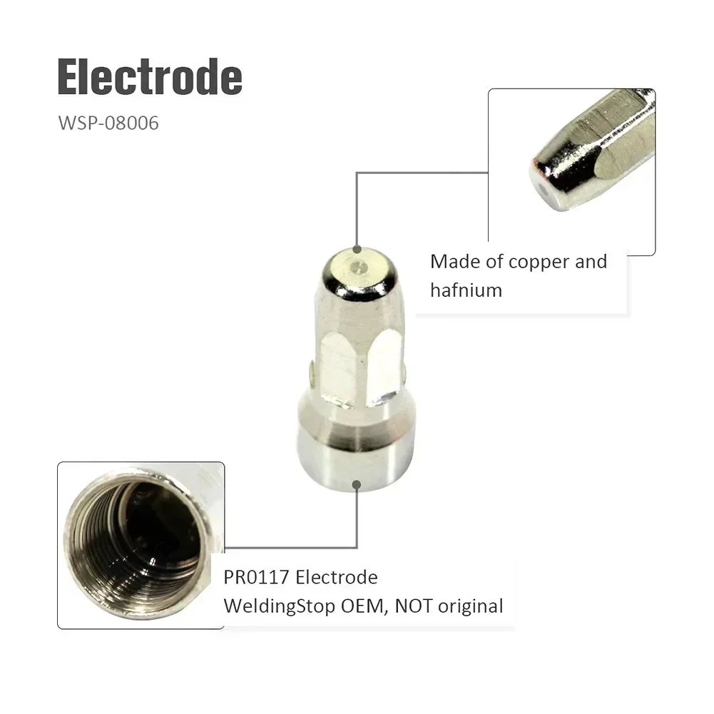 

Achieve Clean and Precise Cuts with 20pcs PR0117 Plasma Electrode PD011410 Tips 1 0mm for Trafimet S75 Cuting Torch