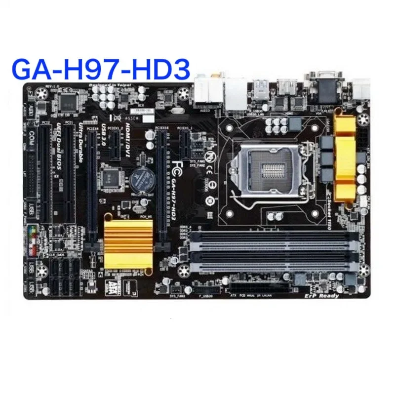 

Материнская плата для Gigabyte GA-H97-HD3, 32 ГБ, LGA 1150 DDR3 ATX, 100% протестирована, ОК, полностью работает, бесплатная доставка