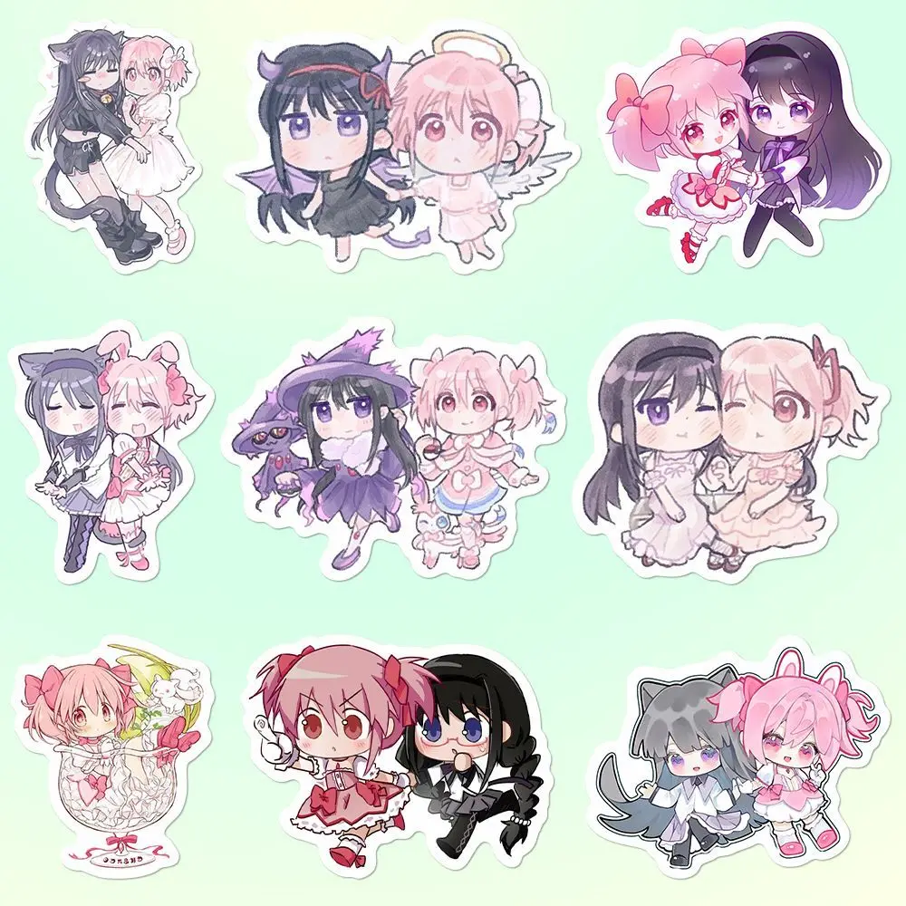 Puella Magi Madoka Magica Sticker Anime Akemi Homura Stationery Stickers Cartoon Handbook Water Proof Student School Supplies