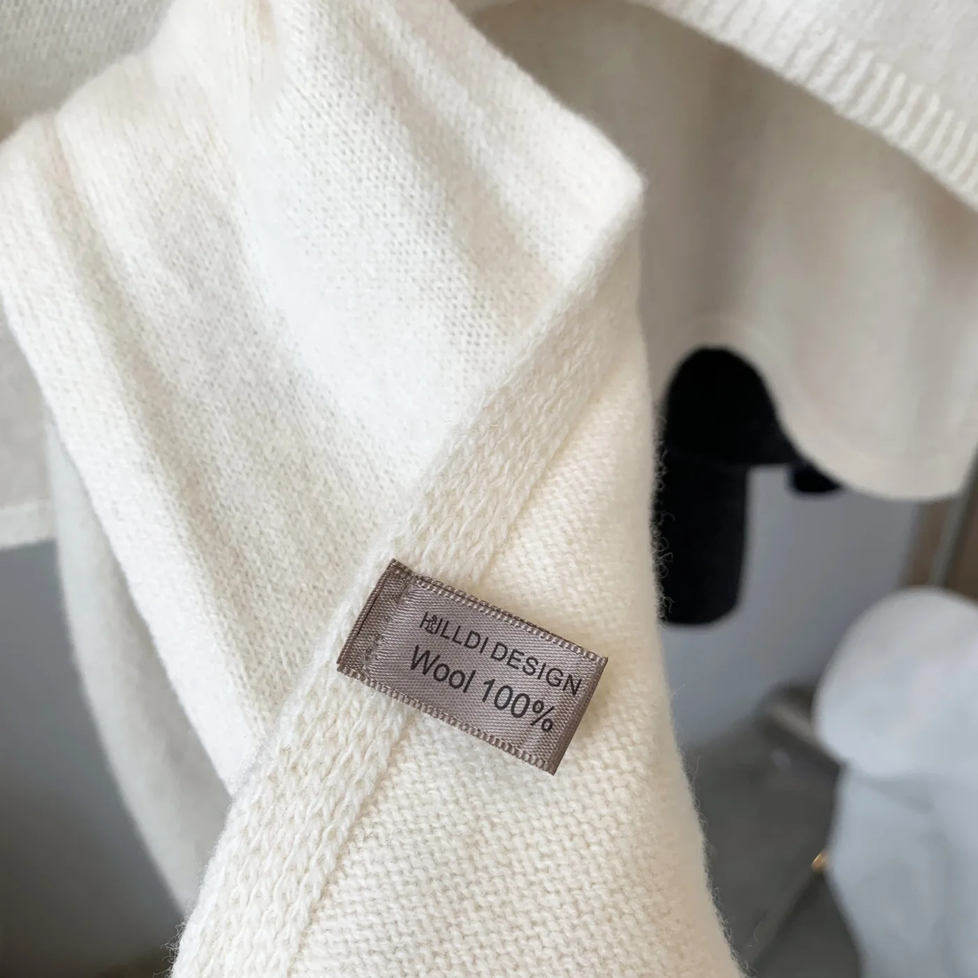 100% Australian Wool T Shape Knitted Shawl for Women, New Autumn Warm Neck Protector Cardigan Wrap All Match Outer Scarf Cape