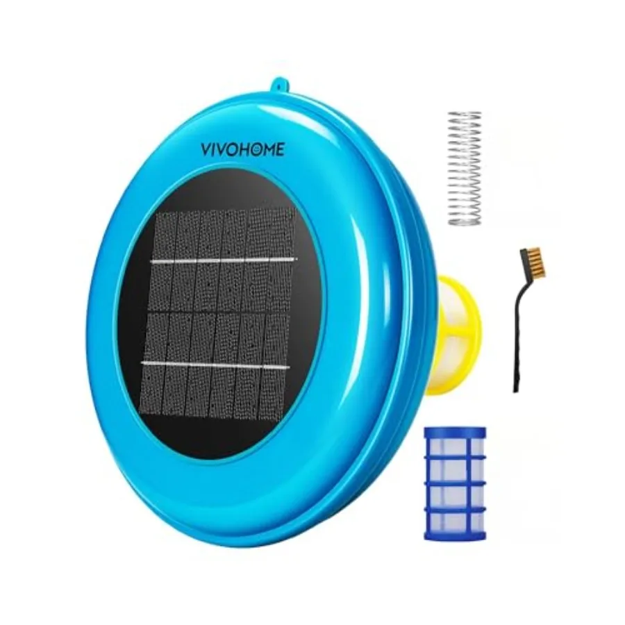 

Solar Pool Chlorine-Free Sun Shock Water Purifier Automatic Pool Cleaner for Up to 35, 000 Gal, UV-Resistant Plastic, White, Ec