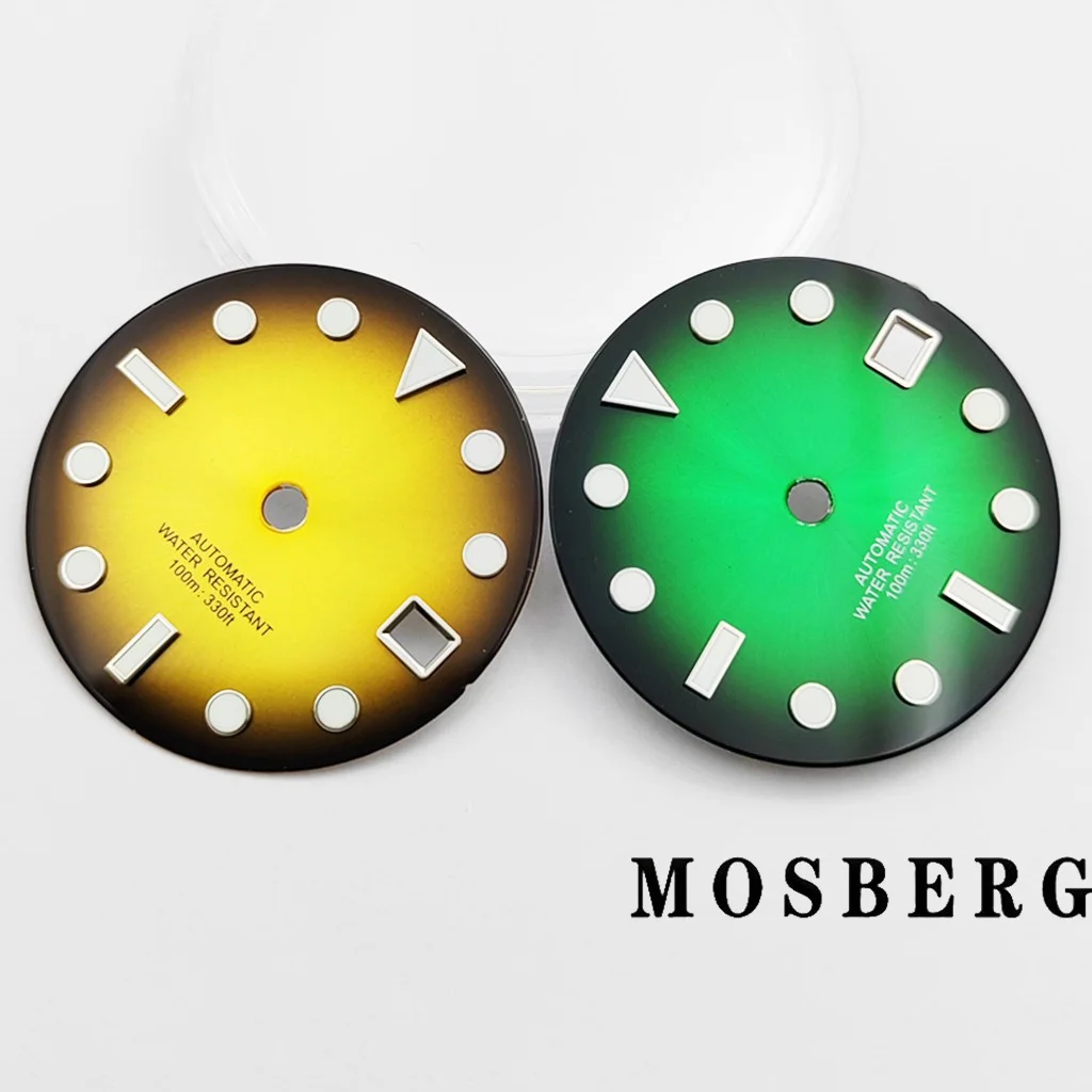 Стерильный циферблат часов 29 мм со стрелками, подходит для часов 3,0, 3,8 часа для NH35 NH36, аксессуары для часов с механизмом, детали