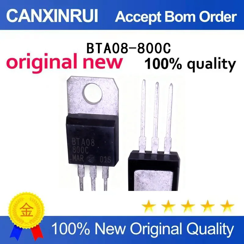 (5-100 Pieces) Brand new original BTA08-800C BTA08 TO-220 spot chip IC