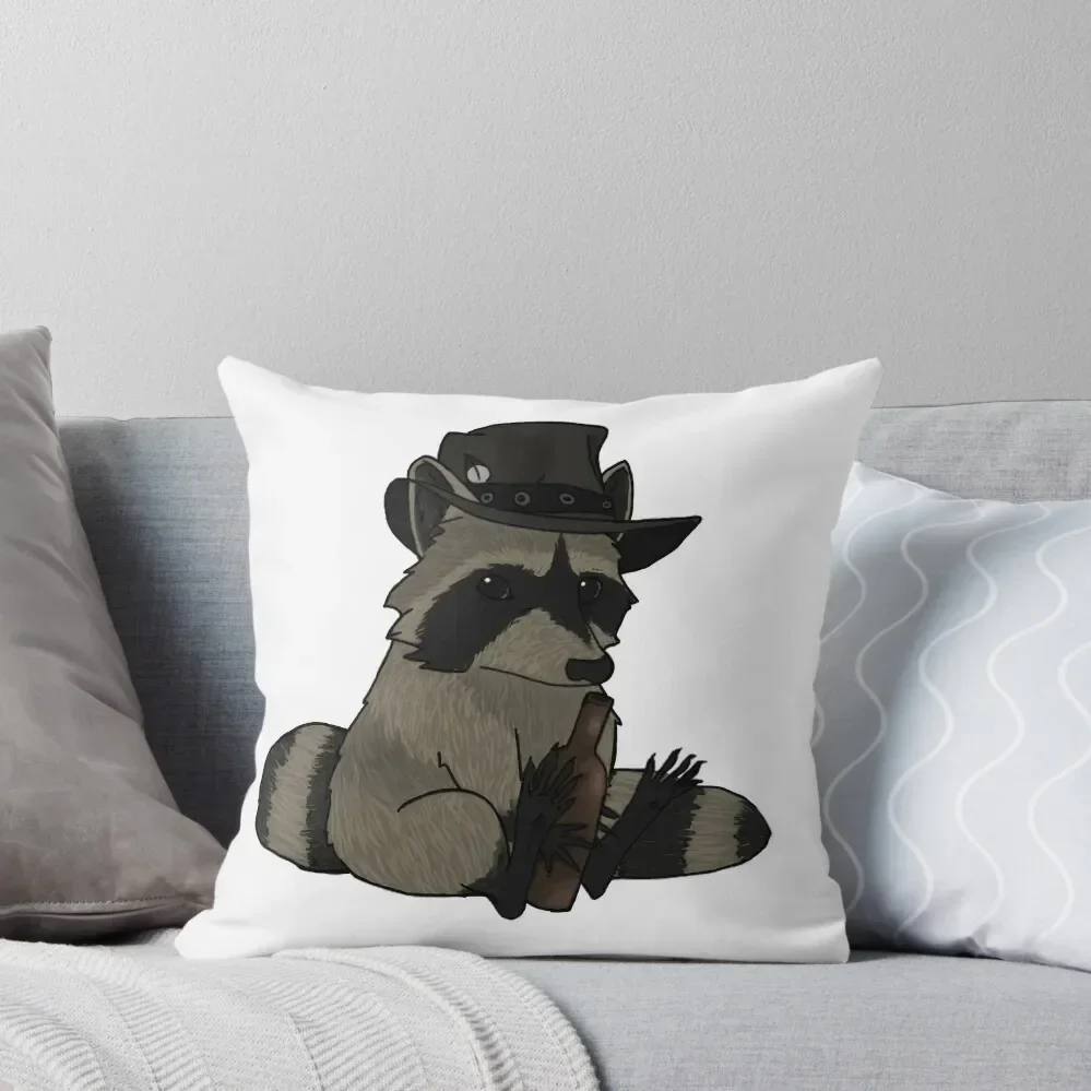 

Cowboy Raccoon John Marston Throw Pillow Room decorating items Pillow Case Pillow