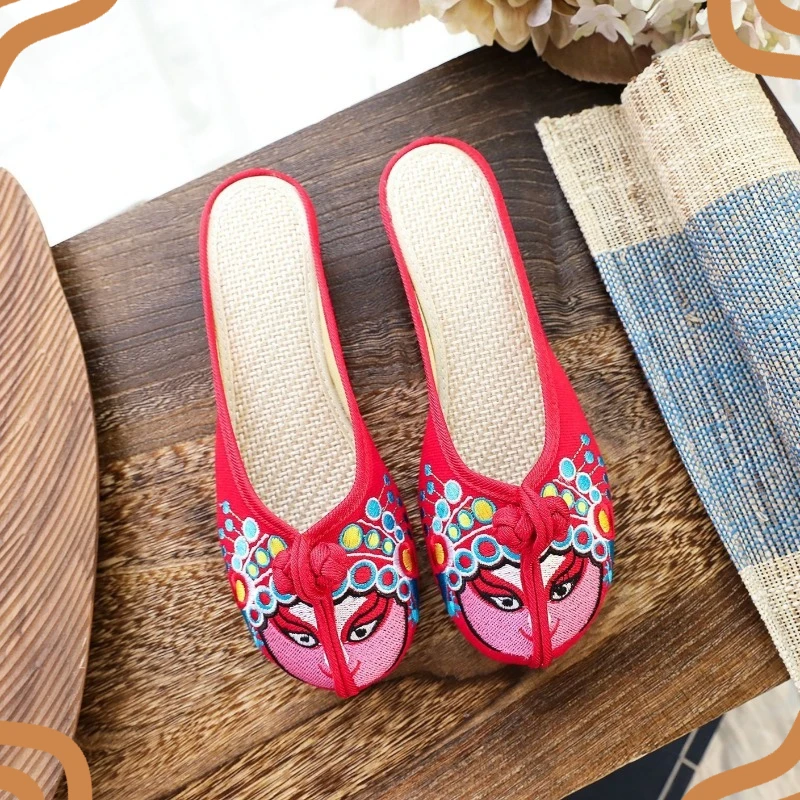Bohemia Women's Shoes Retro Embroidery Flat Slippers for Woman Exquisite Vacation Casual Shoes Designer Shoes Zapatos De Mujer