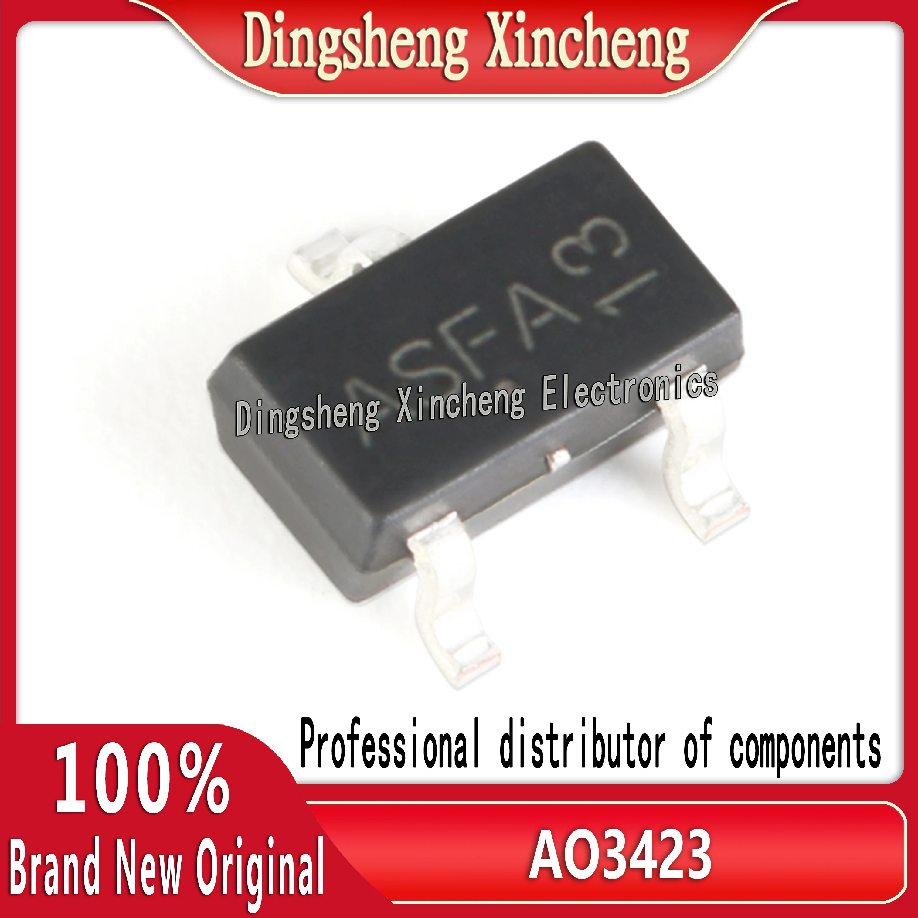 10 buah/lot asli AO3423 SOT-23 P-saluran 20V/-2A SMT transistor efek Lapangan