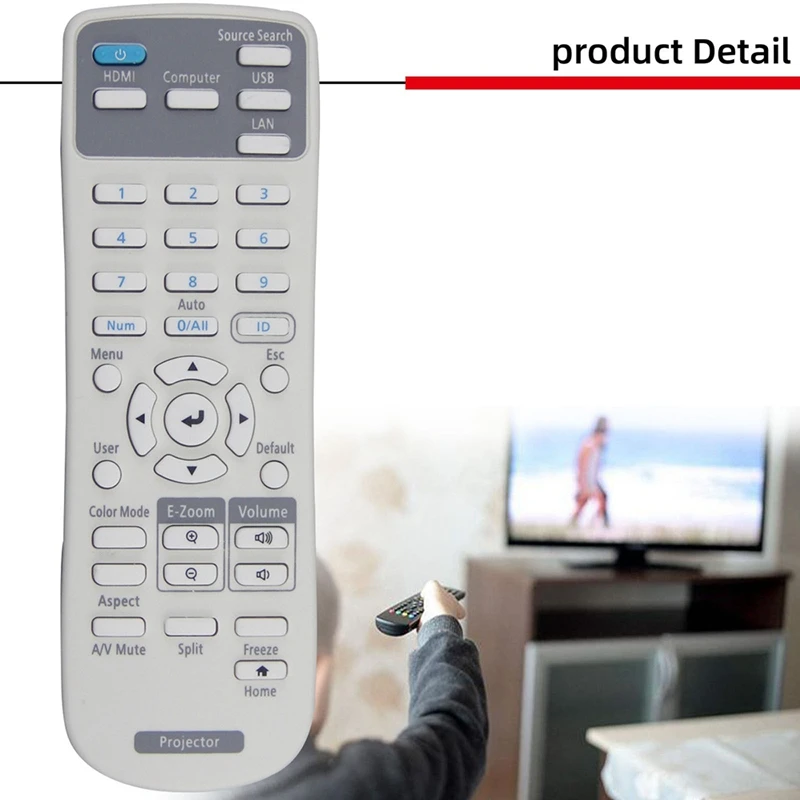 Best Replacement Projector Remote Control 219863500 for Epson BrightLink 725Wi/1485Fi,EX3280, EX9230, Home Cinema 880