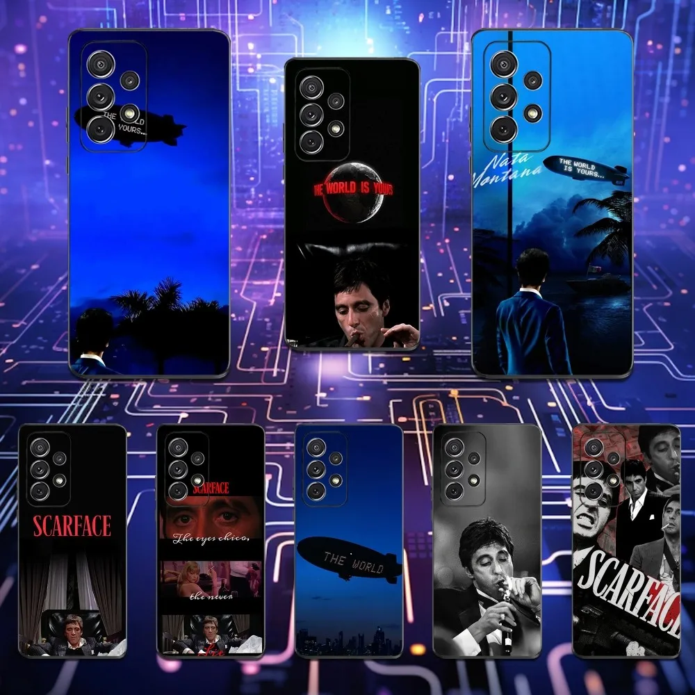 

S-Scarfaces T-Tony Montanas Phone Case For Samsung S25,S24,S23,S22,S21,S20,S10,Ultra,Plus,Lite,FE,Soft Silicone Black Cover