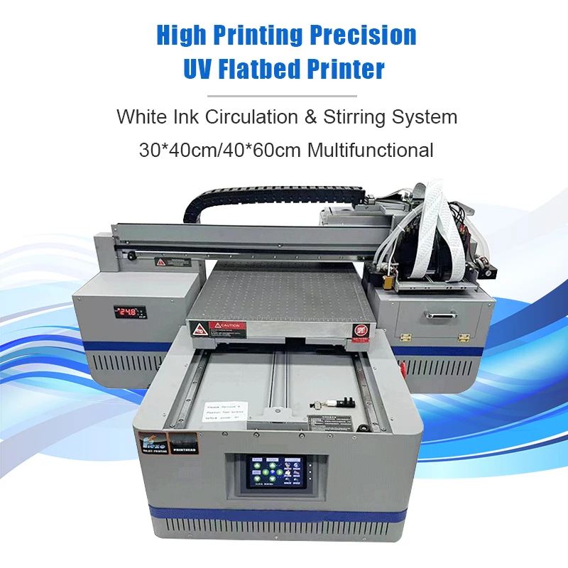 4060 A2 UV Printer Single Guide Rail Rotary Printing For Plastic Acrylic Metal Phone Case Customized
