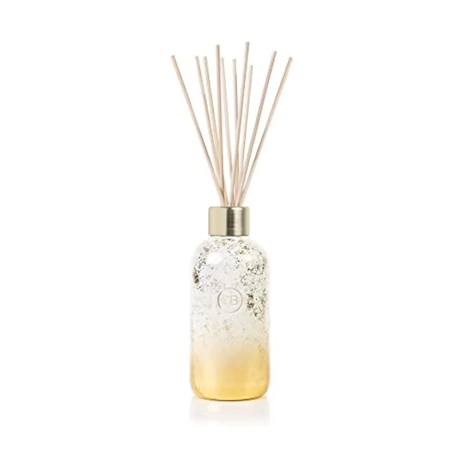 Glimmer Reed Diffuser Set - Includes Diffuser Sticks Scented Oil and Decorative Glass Bottle - Home Decor Room Freshener - Home