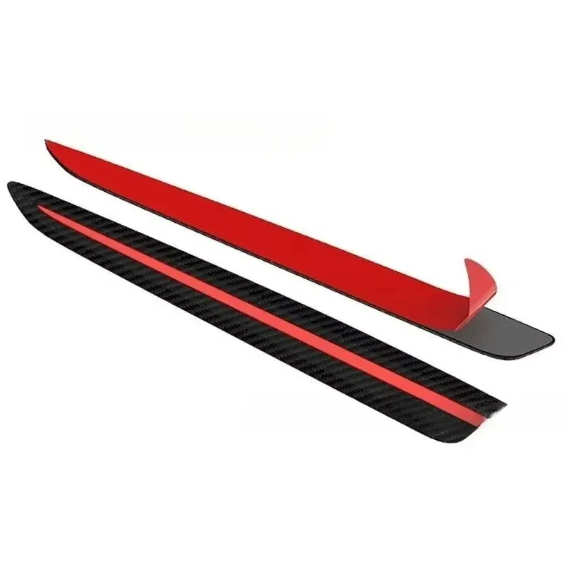 

2 Pieces for Anti-scratch Stickers Auto-protect Front and Rear Trim Strips Car Carbon Fiber Style Bumper Corner Protectors