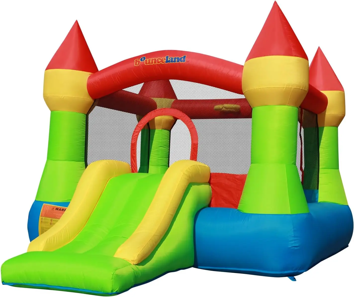 Bounce House Castle with Basketball Hoop Inflatable Bouncer, Fun Slide, Safe Entrance Opening, UL Certified Strong Blower