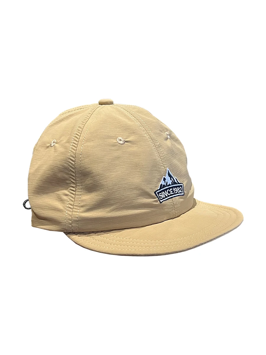 Quick-Drying Summer Outdoor Mountain Embroidery Flat Eaves Cap Sun Protection Mountaineering Drawstring Short-Brimmed Peaked Cap