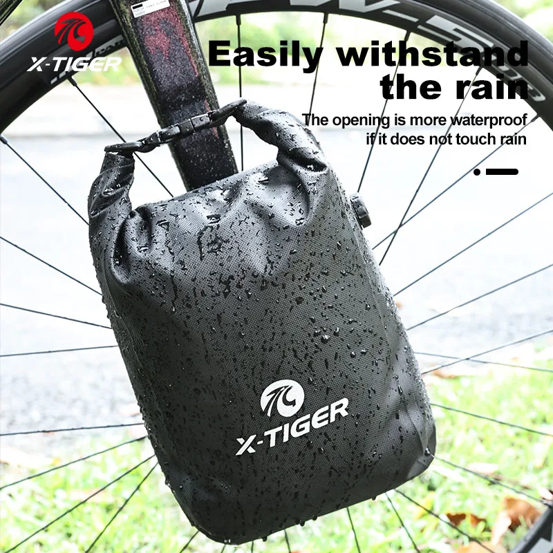 X-TIGER 6L Bike Quick Release Fork Bag Waterproof Satchel Bag Cycling Bicycle Front Pack High Capacity Mount Storage Vehicle Bag