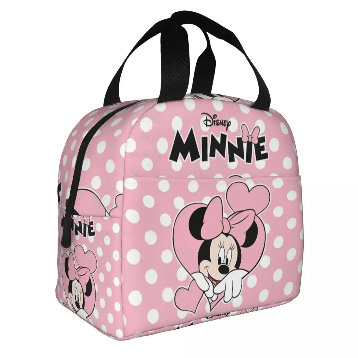 Cartoon Cute Minnie Mickey Mouse Insulated Lunch Bag High Capacity Pink Meal Thermal Bag Tote Lunch Box College Picnic Men Women