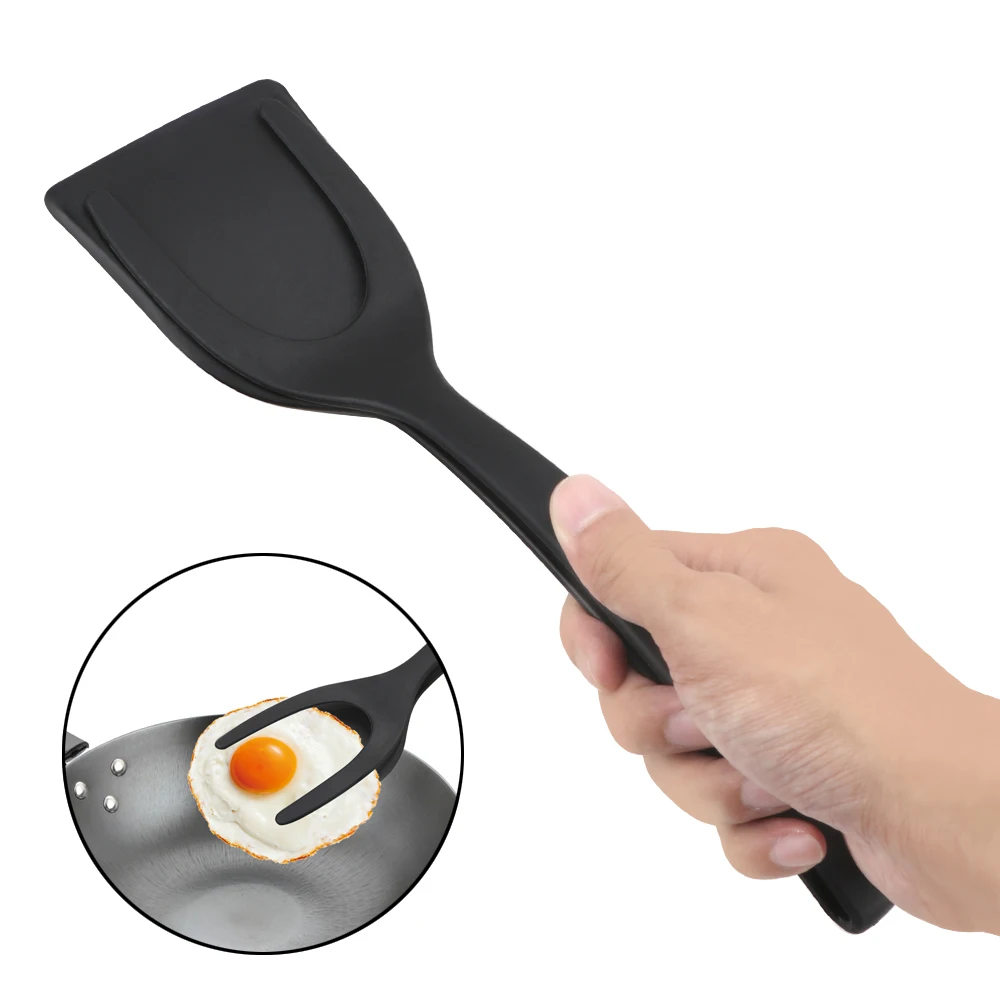 Multi-function Pancake Toasted Bread Grip Kitchen Tools 2 in 1 Silicone Kitchen Utensils