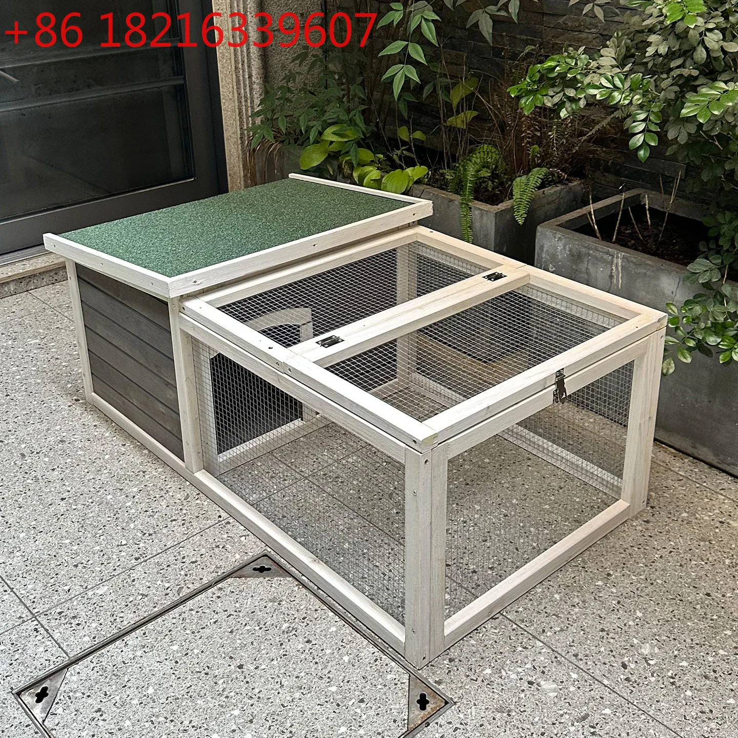 Gabbia per conigli per asilo Gabbia per cuccioli di pollo d'anatra Cole per allevamento di animali domestici di grande villa per conigli di grandi dimensioni