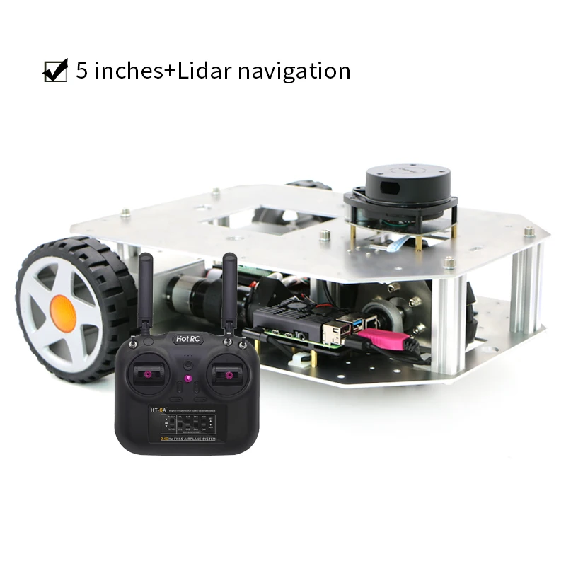 Slam ROS lidar of two wheel differential robot  chassis Silan A1 raspberry pie navigation obstacle avoidance