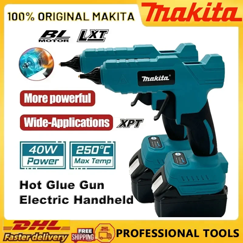 Makita elétrica pistola de cola quente 18v bateria li-ion diy pistola de cola quente para decoração de embalagens