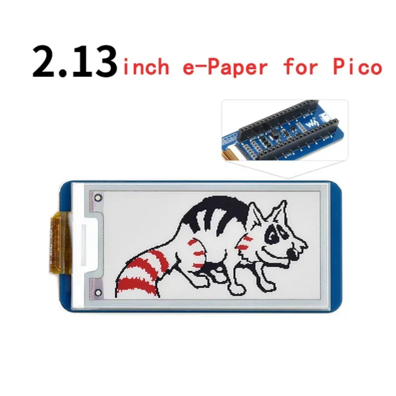 E-Paper Eink Display Screen Module, Breakout Escudo HAT para RPI Raspberry Pi, Pico H WH RP2040 Placa de Expansão, 2.13 ", 250X122