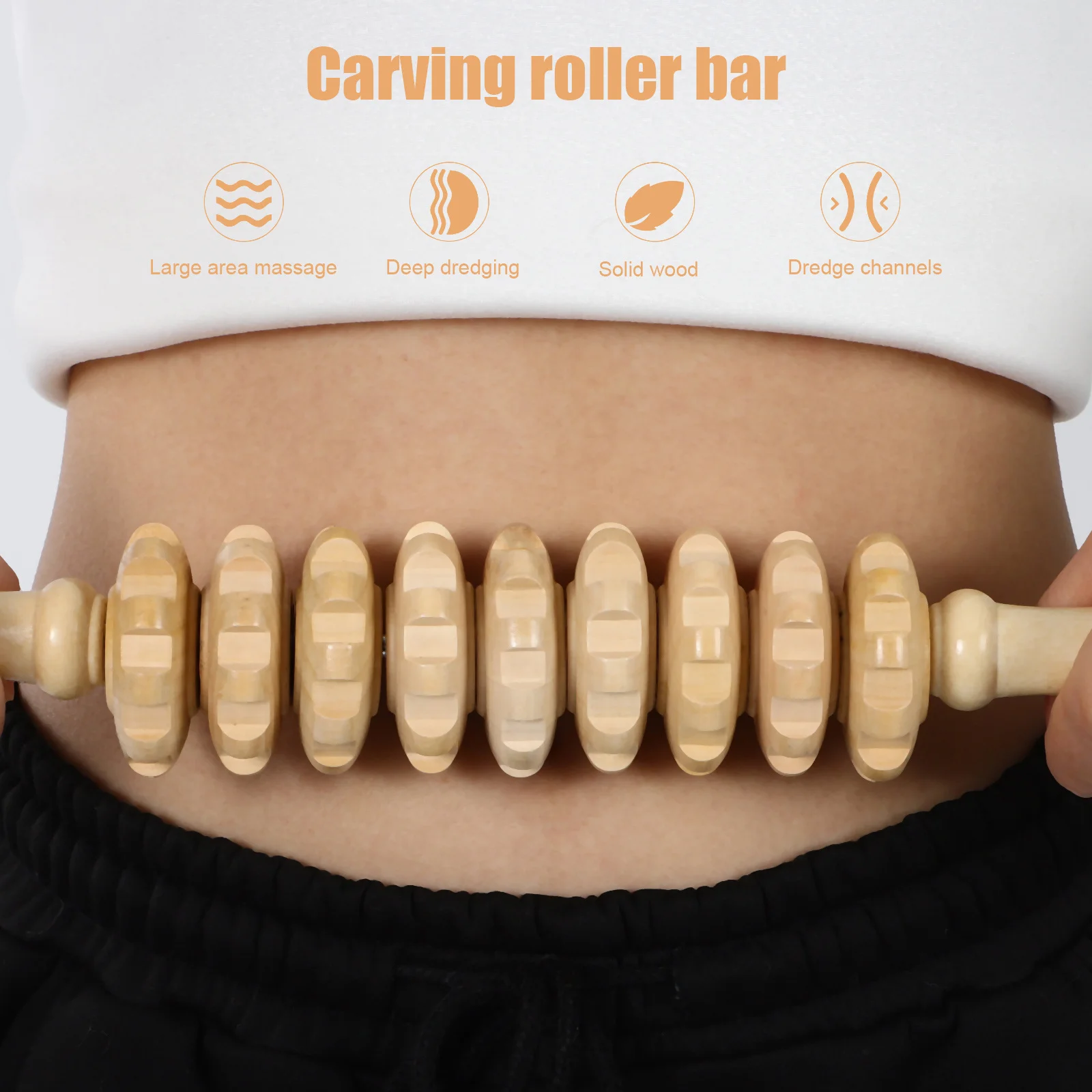 

6Pcs Wood Therapy Massage Tools Wooden Roller Stick Manual Back Massager Muscle Relaxation Blood Circulation Kit