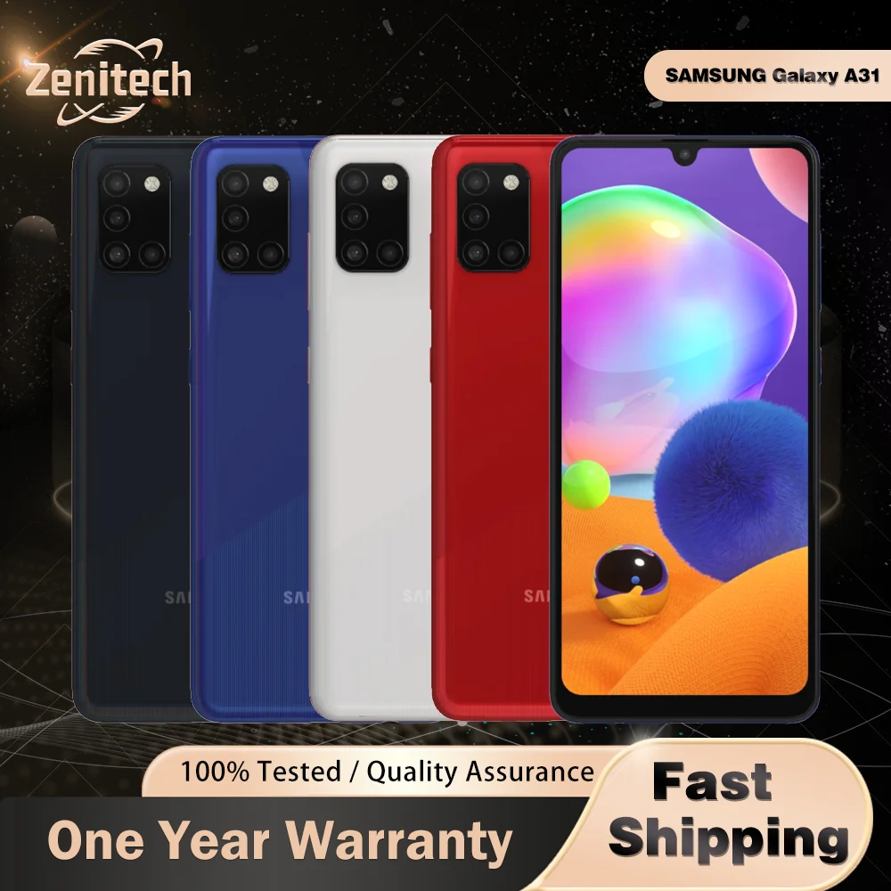Samsung ? téléphone portable d'origine Galaxy A31 A315F, 4G LTE, 6.4 pouces, double sim, 4 go de RAM, 64 go de ROM, 48mp, Android Samsung ? téléphone portable d'origine Galaxy A31 A315F, 4G LTE, 6.4 pouces, double sim, 4 go de RAM, 64 go de ROM, 48mp, Android