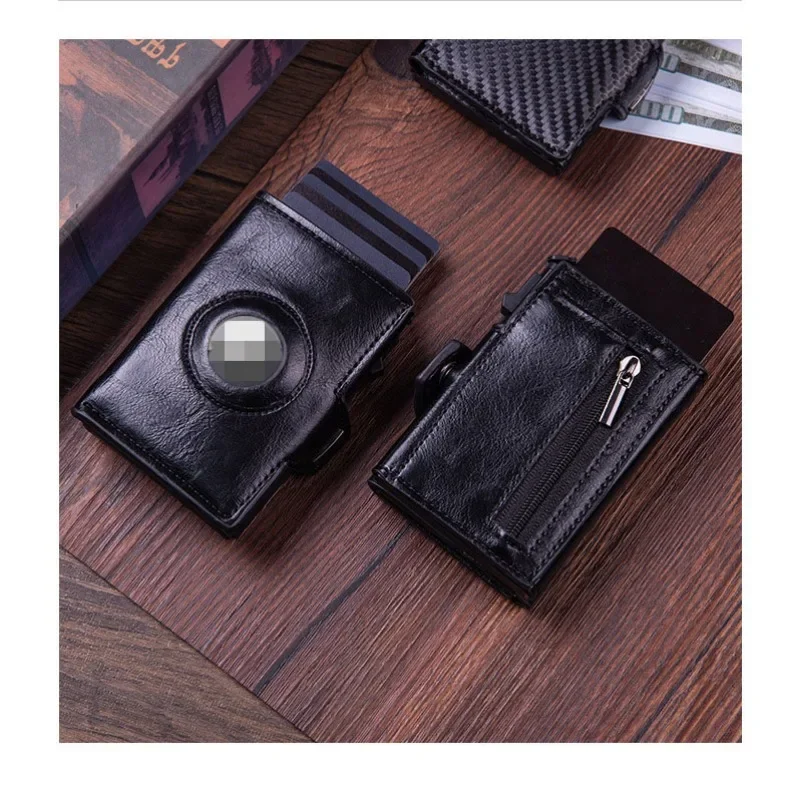 Airtag Wallet Luxury Leather Card Bag 2024 Fashion Bank ID Credit Card Holder Rfid Slim Airtag Slide Wallet Designer Cardholder