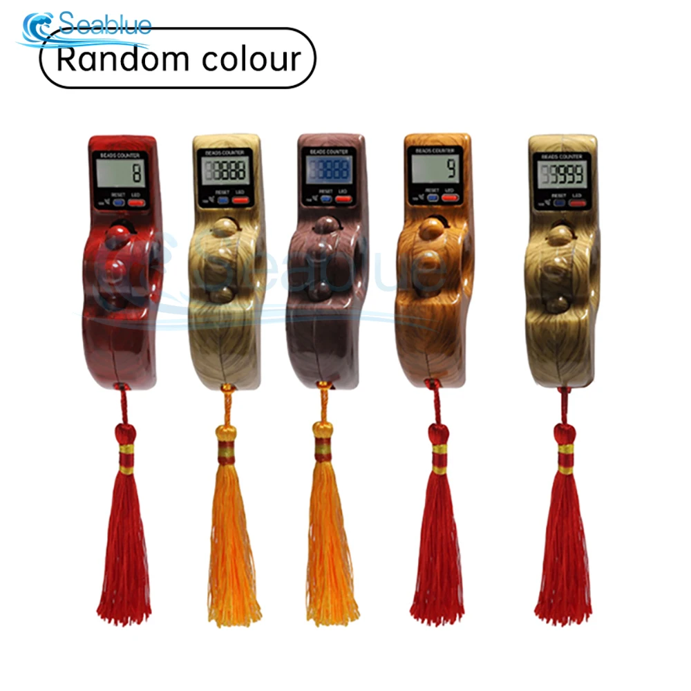 Hand Counter Portable Digital Beads Counter Lcd Digital Electronic Rosary Beads Tally Toy Tassel for Meditation Muslim Prayer