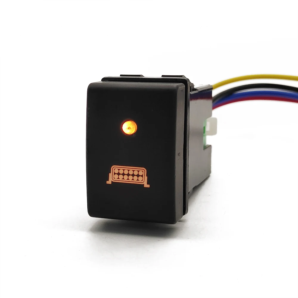 Orange Light Car Light Bar Switch Button with Connection Wire for Suzuki Jimny 2007 - 2015
