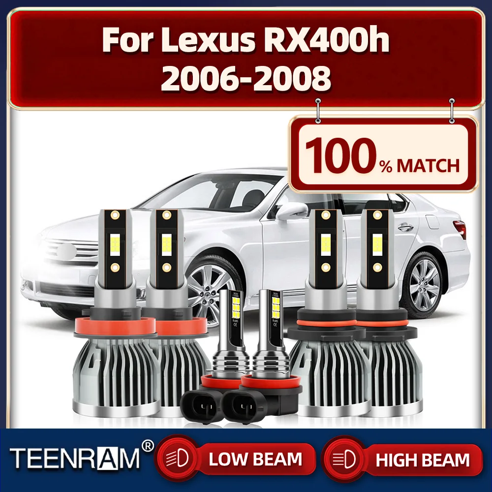 60000LM LED Headlight Bulb Canbus 360W High Power Car Light 6000K White Auto Fog Lamp 12V For Lexus RX400h 2006 2007 2008