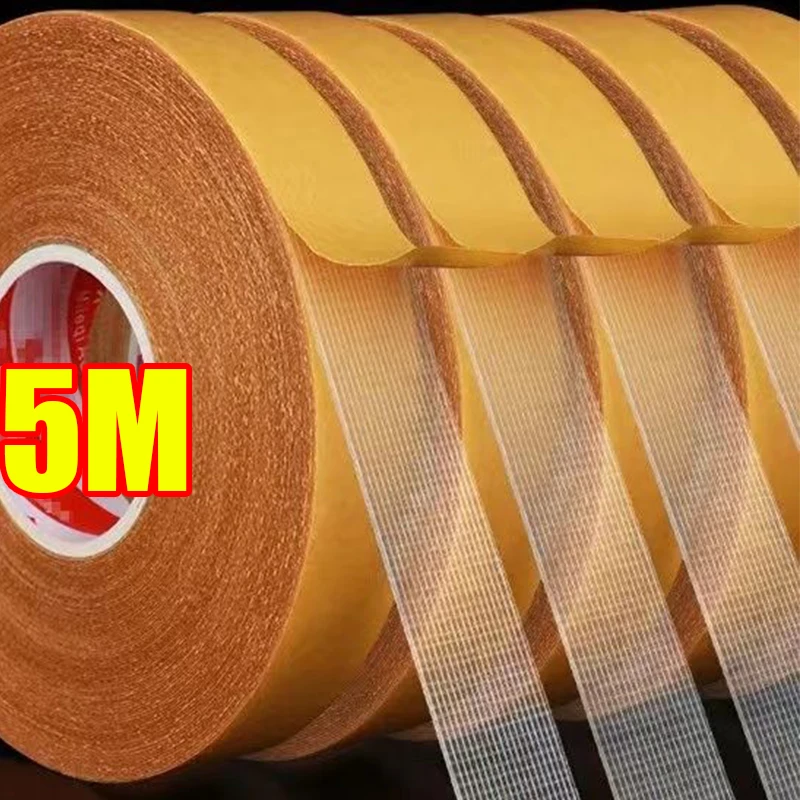 5M Strong Fixation Double Sided Tape Base Tape 10/20/30/50mm Waterproof Traceless High Viscosity Carpet Adhesive Fixation Tape